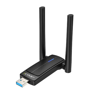 WiFi 6 USB 3.0 Adapter PC Laptop AC AX Wireless LAN Dual Band External Antenna - Image 1 of 4