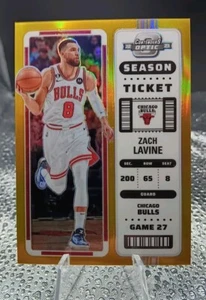 2022-23 Contenders Optic Zach Lavine Season Ticket True Gold #/10 Chicago Bulls - Picture 1 of 3