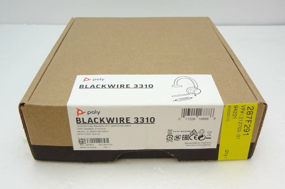 Plantronics Blackwire BW3310-M USB-A Headset - Image 1 of 1