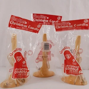 Vintage Christmas Candle Vintage Lot of 3 NEW 8 3/4" Electric Candles With Bulbs - Picture 1 of 15