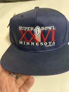 Super Bowl XXVI NFL Minneapolis Blue Snapback Hat Cap 1992 - Picture 1 of 9