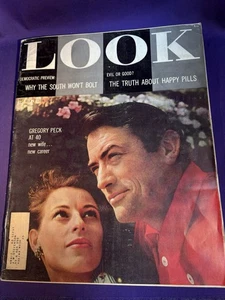 Look Magazine July 24 1956 Gregory Peck Elizabeth Taylor Happy Pills Mantle - Picture 1 of 10