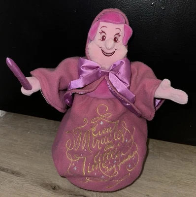 Disney Cenicienta Hada Madrina Sabiduría Serie Rosa 13" Peluche Edición Limitada Foto 1 de 4