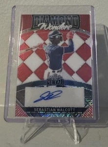 2024 Leaf Metal Sebastian Walcott Diamond Wonders Autograph Texas Rangers /6 - Picture 1 of 4