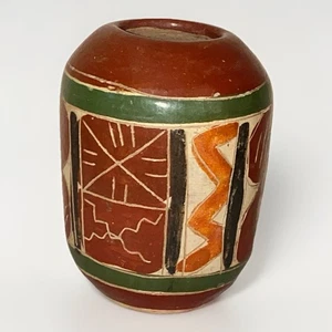 Jarrón de cerámica de arte pequeño vintage de San Juan de Oriente - Imagen 1 de 8