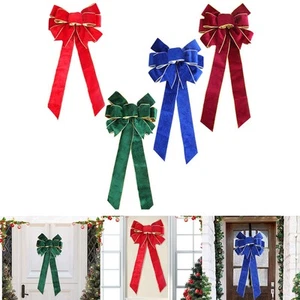 Hochwertige Weihnachtsschleifen Weihnachtsbaum Anhänger Band Schleife Flanell - Bild 1 von 46