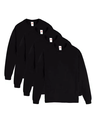 Hanes Essentials Men's Cotton Long Sleeve T-Shirt, Value 4-Pack - Image 1 of 4