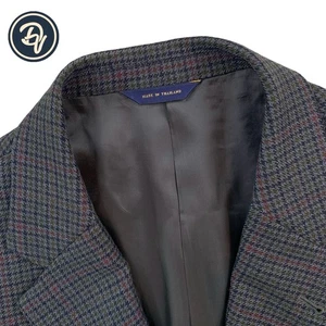 Mens 44 R Brooks Brothers 1818 Madison Dark Grey Mini Hounds Tooth Check Blazer - Picture 1 of 12