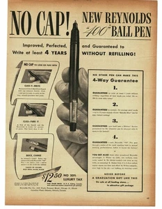 1946 Reynolds 400 Kugelschreiber Vintage Print Ad - Bild 1 von 1
