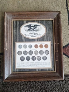 Pennies & Nickels Wartime Coinage Framed Set of 17 US Coins 1943 - 1945  - Bild 1 von 7