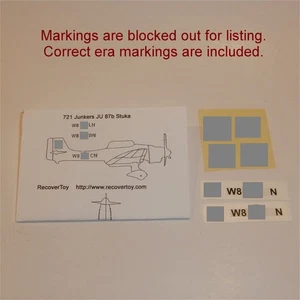 Dinky Toys 721 Junkers Stuka Decals Set BN Squadron - Picture 1 of 3