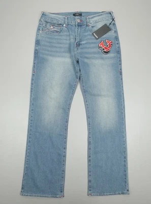 Pantalones de mezclilla True Religion Billy SN con solapa corte boot lavado claro para hombre talla 34 azul Foto 1 de 4