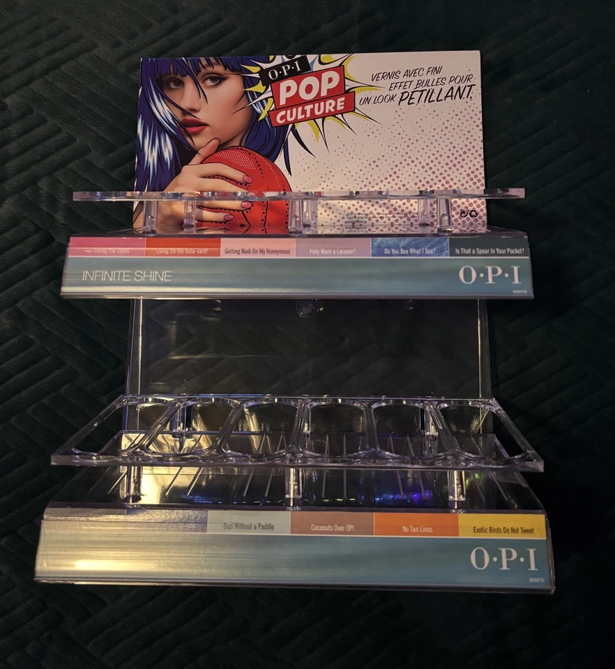 Pre-loved OPI nail lacquer stand holds 36 full sized bottles of polish - Image 1 of 3