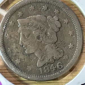 Lot of 3 Braided Hair Large Cents 1837 1846 and 1850 - Picture 1 of 8