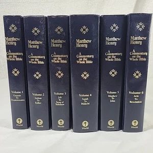 A Commentary on the Whole Bible By Matthew Henry HC 6 Vol Library Edition - Picture 1 of 7