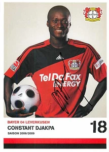 Constant Djakpa Autogrammkarte Bayer 04 Leverkusen Saison 2008/2009 - Bild 1 von 2