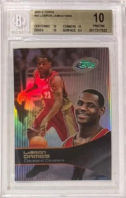 2003-04 Lebron James eTopps Refractor RC... Graded BGS 10 Pristine - Image 1 of 2