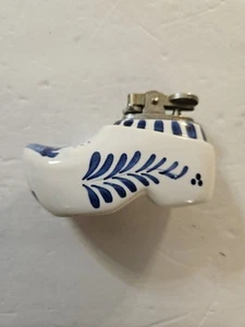 Delfts Table Clog Lighter Holland Hand Painted Windmill Porcelain Shoe Delftware - Picture 1 of 5