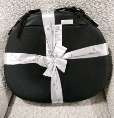 2 ALMOHADILLAS DE ASIENTO PARA SILLA DE CUERO SINTÉTICO DE LUJO BROOKS BROTHERS Cojín grueso Negro 15x17 Foto 1 de 4