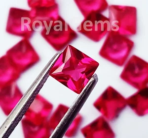 Square Shape Certified Natural Ruby Lot 6.00 MM 20 Pieces Loose Gemstone - Picture 1 of 7