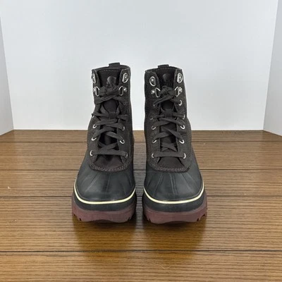 Bota Sorel Hombre Talla 9 Caribou Storm WP - Lluvia y Viento - Impermeable Marrón Oscuro Foto 1 de 4