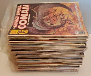 Bagged 57 Partial Lot RUN of SAVAGE SWORD OF CONAN Mags! #21-119 High-Grade! - Picture 1 of 5