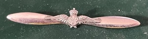 Kings Crown World War Two Royal Air Force RAF Propeller Sweetheart Brooch Badge - Foto 1 di 4