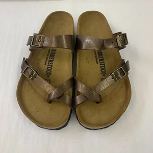 Birkenstock New with Box Mayari Graceful Toffee Birko-Flor Regular - Select Size - Picture 1 of 5