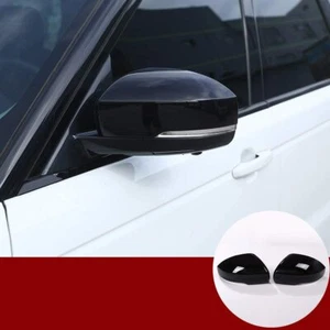 Exterior Mirror Trim Cover For Land Rover Range Rover Sport 2014-2019 ABS Black - Picture 1 of 8