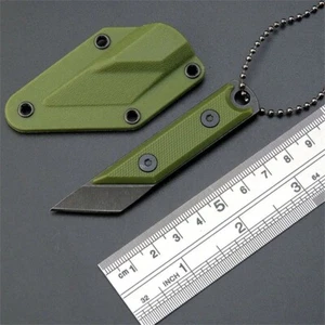Fixed Blade Knife 440C Blade G10 Handle EDC Tool Neck Knife for Letters Boxes - Picture 1 of 19