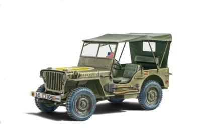 1/24 willys jeep mb 80th anniversary kit in plastica Italeri da colorare  - Immagine 1 di 4