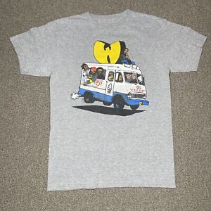 Wu-Tang Clan Shirt Mens Small Ice CREAM Van Gray Authentic USA Made Y2K Raekwon
