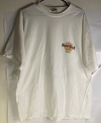 Men’s XL Cream “Save The Planet” Hard Rock Cafe Belize Mexico DoubleSide T-Shirt - Image 1 of 4