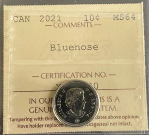 Canada - 10 Cents - 2021 - Bluenose - ICCS Certified - MS-64 - Picture 1 of 3
