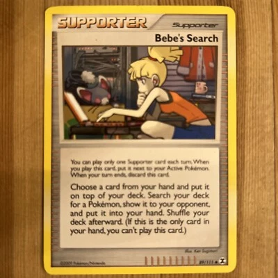 Bebe's Search - 89/111 - Uncommon NM, English Pokemon Rising Rivals - Image 1 of 2