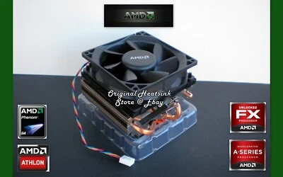 AMD PHENOM II COOLING FAN FOR X4 QUAD CORE 900 SERIES up to 125W - NEW - Image 1 of 4