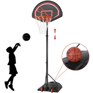 Canasta Baloncesto Altura 217-277cm con Ruedas Portátiles Tableros de Baloncesto - Imagen 1 de 12