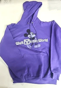 Disneyland Resort Mickey Mouse Purple Hooded Sweatshirt Hoodie Size Medium - Picture 1 of 7