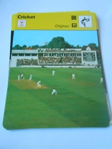 Fiche Card 1979 Sport Cricket les origines - Picture 1 of 1
