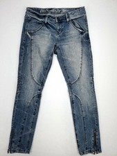 Converse One Star Pants Womens Size 4 The Skinny Ankle Jeans Distressed Stretch