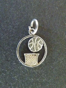 Sterling Silber Basketball Charm Anhänger  - Bild 1 von 2