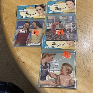 Lot Of 3 Anne Taintor 3-3/8-Inch Square Magnet - Picture 1 of 7