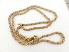 9ct Gold Chain White Yellow Mesh Link Hallmarked 8.4 grams 19'' with gift box