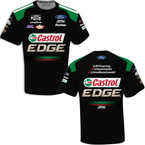 Brad Keselowski 2023 Checkered Flag #6 Castrol Edge Sublimated Uniform Tee Cover