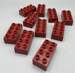 LEGO DUPLO Bulk Costruzioni Giocattoli ROSSO SCURO 2x4 Mattoncini Lotto 10 Blocchi* Pezzi di Ricambio - Foto 1 di 4