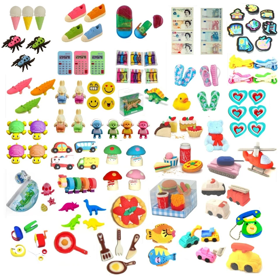 Choice Novelty 3d Erasers Rubbers Collectable Stationery (Assorted Quantities) - Image 1 of 1