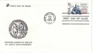 US Scott #2036, First Day Cover 3/24/83 Philadelphia Single Swedish-American - Picture 1 of 1