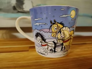 Weihnachten Pony Kaffeebecher - blau - Bild 1 von 3