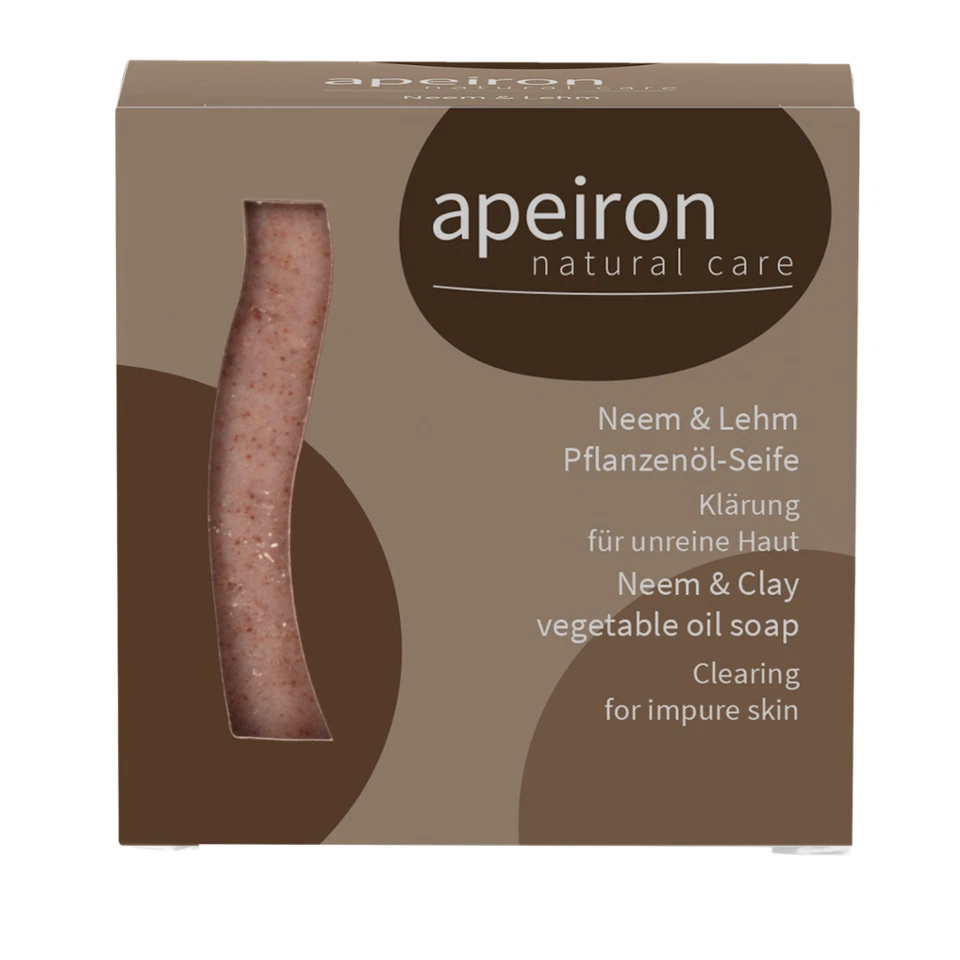 Pflanzenöl-Seife - Neem & Lehm 100g | APEIRON - Bild 1 von 1
