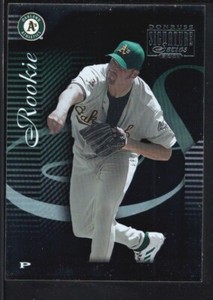 ERIK HILJUS 2001 DONRUSS SIGNATURE #294 RC ROOKIE ATHLETICS SP #379/800